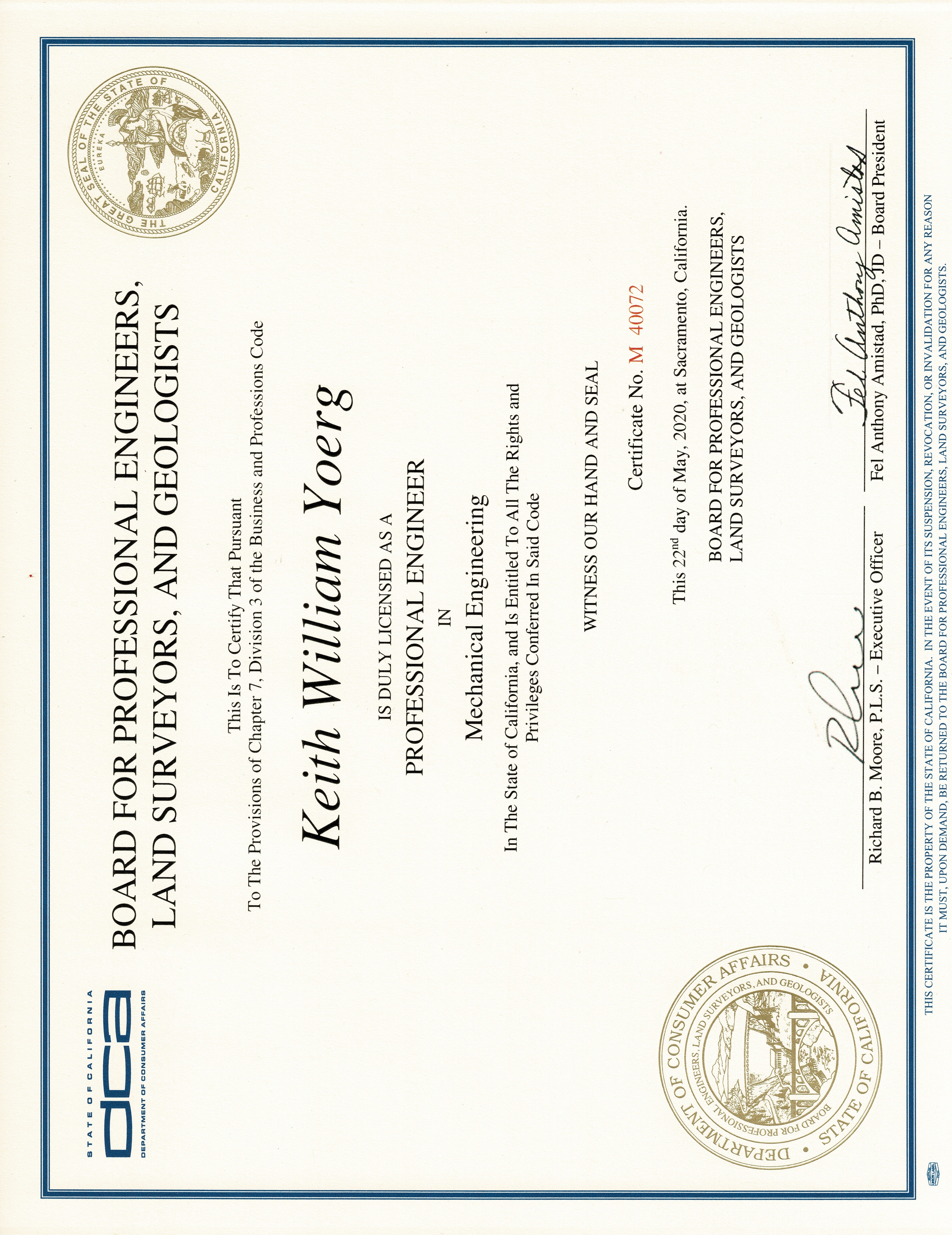 Engineer-In-Training Cert