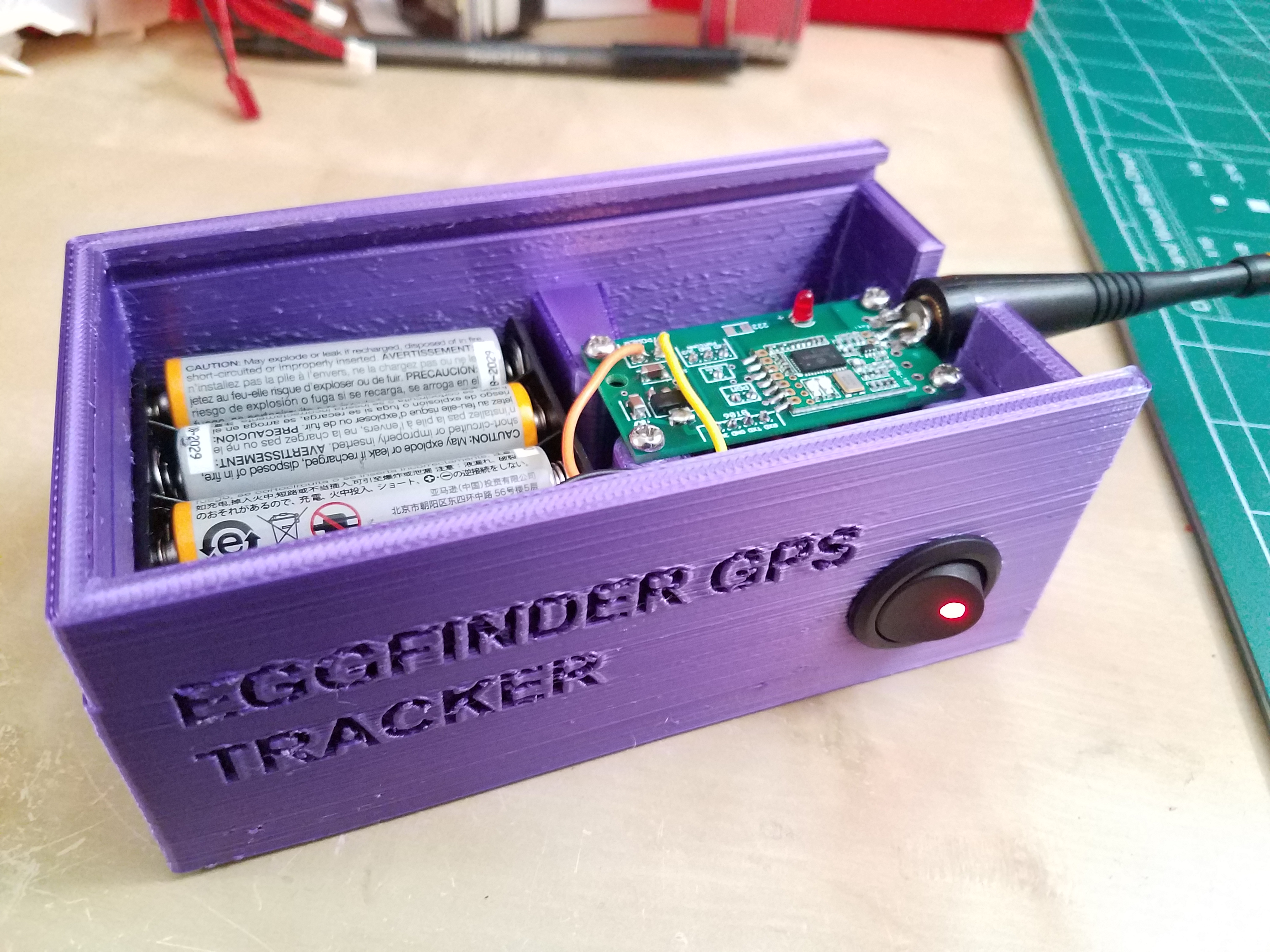 Photo of self-designed Eggfinder RX box