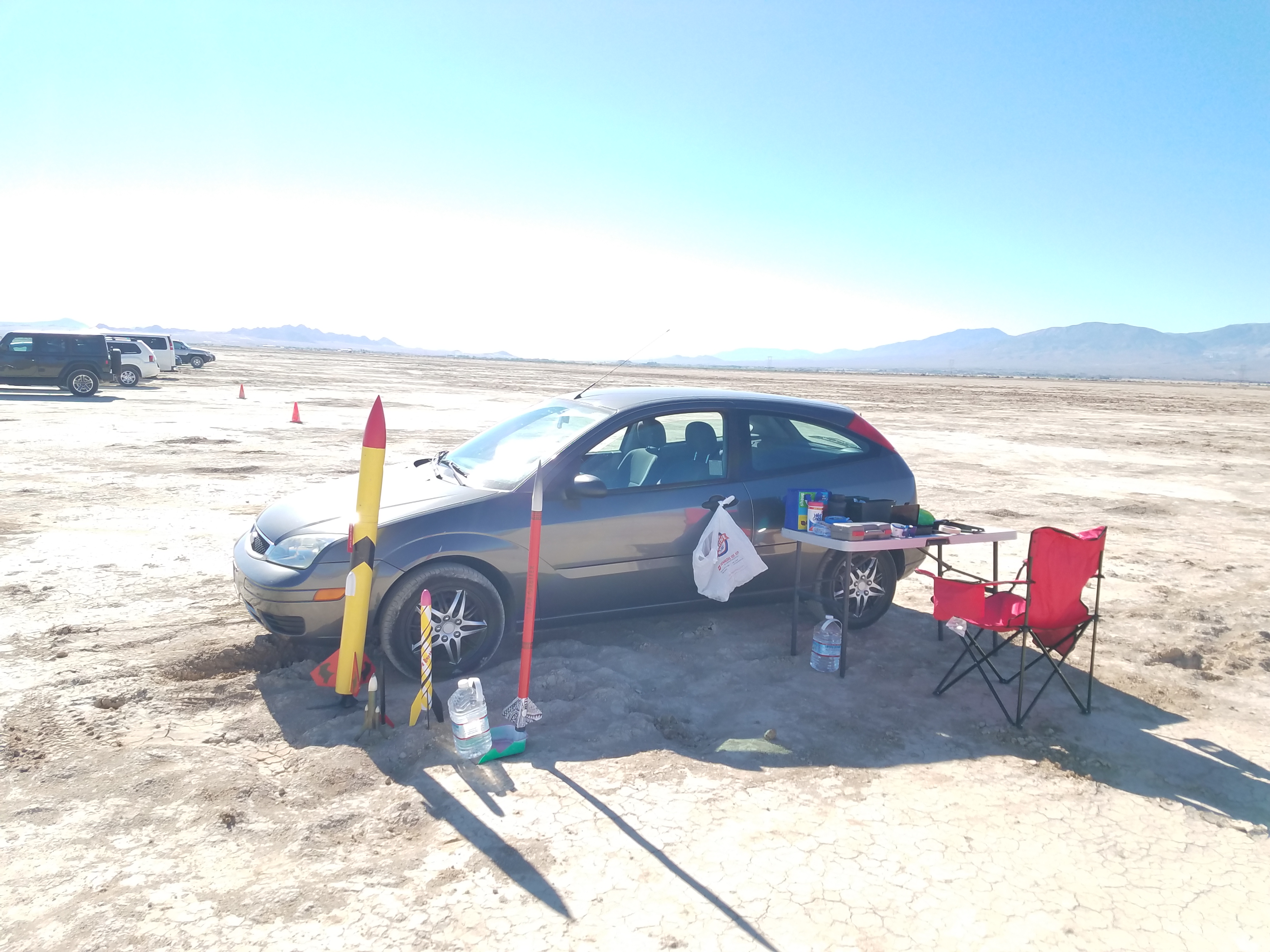 Photo of the camp at Lucerne Dry Lake