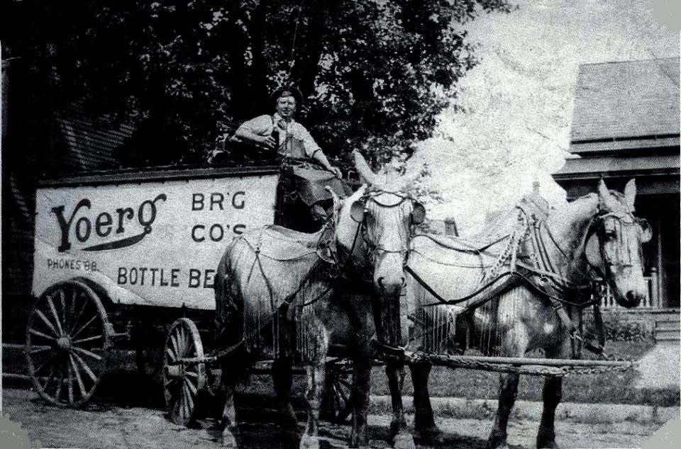 Delivery cart for Yoerg's Beer